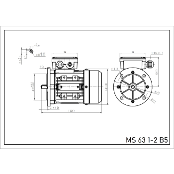 Silnik elektryczny 0,18kW 2800 obr/min. 63 B5